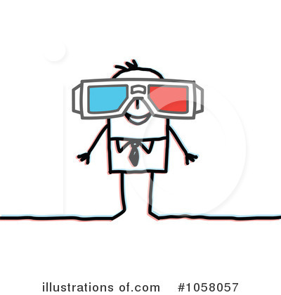 Royalty-Free (RF) 3d Glasses Clipart Illustration by NL shop - Stock Sample #1058057