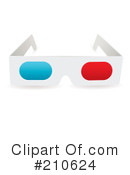 3d Glasses Clipart #210624 by michaeltravers
