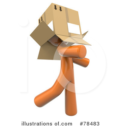Royalty-Free (RF) 3d Orange Man Clipart Illustration by Leo Blanchette - Stock Sample #78483