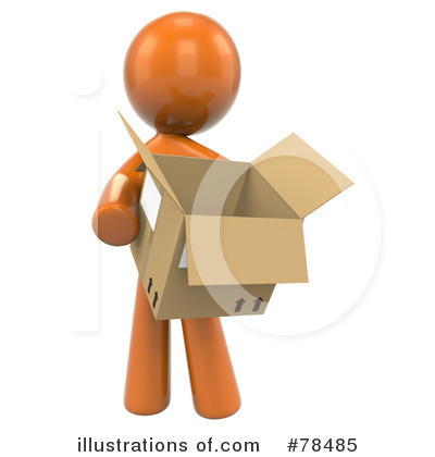 Royalty-Free (RF) 3d Orange Man Clipart Illustration by Leo Blanchette - Stock Sample #78485