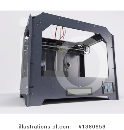 Royalty-Free (RF) 3d Printer Clipart Illustration by KJ Pargeter - Stock Sample #1380656