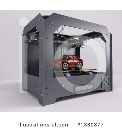 Royalty-Free (RF) 3d Printer Clipart Illustration by KJ Pargeter - Stock Sample #1380877