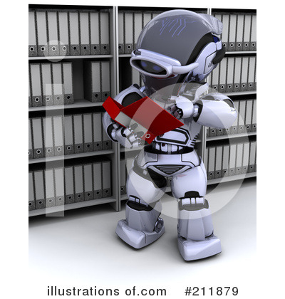 Royalty-Free (RF) 3d Robot Clipart Illustration by KJ Pargeter - Stock Sample #211879