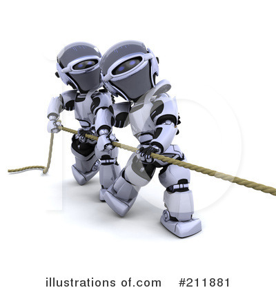 Royalty-Free (RF) 3d Robot Clipart Illustration by KJ Pargeter - Stock Sample #211881