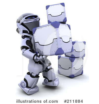 Royalty-Free (RF) 3d Robot Clipart Illustration by KJ Pargeter - Stock Sample #211884