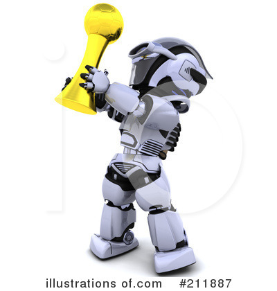 Royalty-Free (RF) 3d Robot Clipart Illustration by KJ Pargeter - Stock Sample #211887