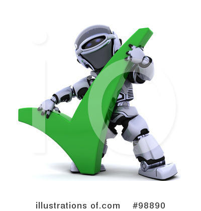 Royalty-Free (RF) 3d Robot Clipart Illustration by KJ Pargeter - Stock Sample #98890