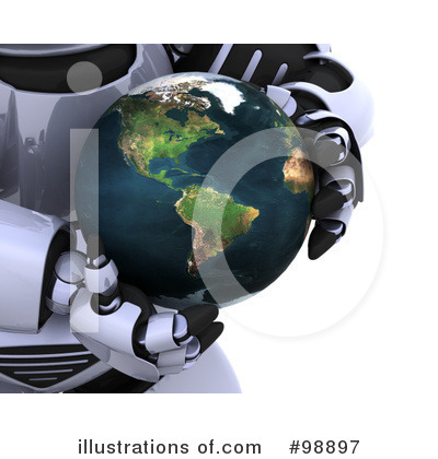 Royalty-Free (RF) 3d Robot Clipart Illustration by KJ Pargeter - Stock Sample #98897