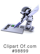 3d Robot Clipart #98899 by KJ Pargeter