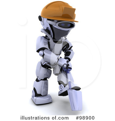 Royalty-Free (RF) 3d Robot Clipart Illustration by KJ Pargeter - Stock Sample #98900