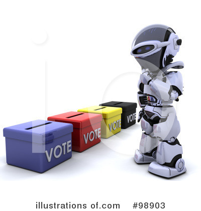 Royalty-Free (RF) 3d Robot Clipart Illustration by KJ Pargeter - Stock Sample #98903