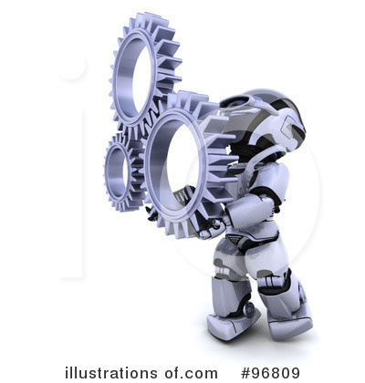 Royalty-Free (RF) 3d Robots Clipart Illustration by KJ Pargeter - Stock Sample #96809