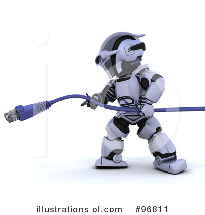 Royalty-Free (RF) 3d Robots Clipart Illustration by KJ Pargeter - Stock Sample #96811