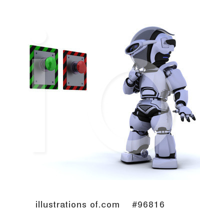 Royalty-Free (RF) 3d Robots Clipart Illustration by KJ Pargeter - Stock Sample #96816