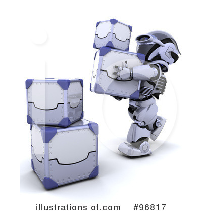 Royalty-Free (RF) 3d Robots Clipart Illustration by KJ Pargeter - Stock Sample #96817