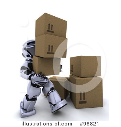 Royalty-Free (RF) 3d Robots Clipart Illustration by KJ Pargeter - Stock Sample #96821