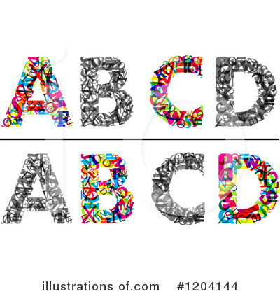 Royalty-Free (RF) Abc Clipart Illustration by Vector Tradition SM - Stock Sample #1204144