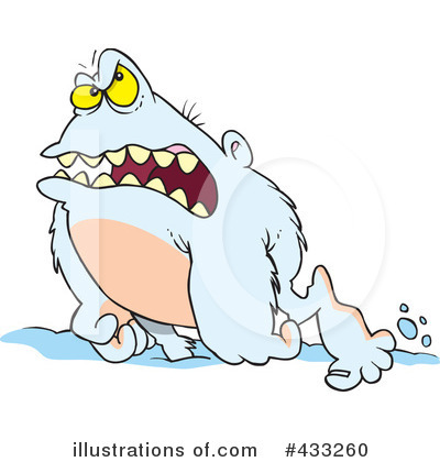 Royalty-Free (RF) Abominable Snowman Clipart Illustration by toonaday - Stock Sample #433260