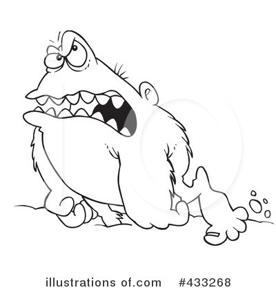 Royalty-Free (RF) Abominable Snowman Clipart Illustration by toonaday - Stock Sample #433268