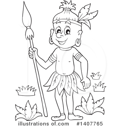 Royalty-Free (RF) Aboriginal Clipart Illustration by visekart - Stock Sample #1407765