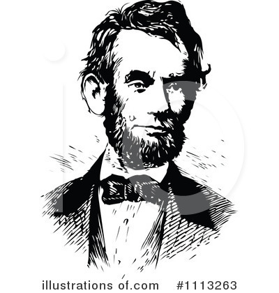 Royalty-Free (RF) Abraham Lincoln Clipart Illustration by Prawny Vintage - Stock Sample #1113263