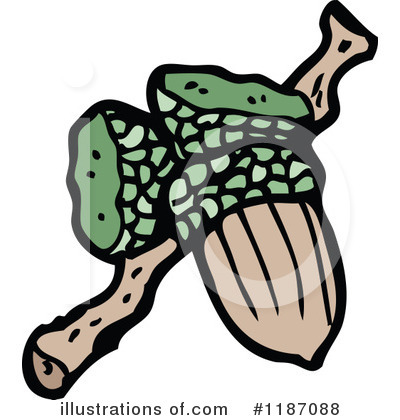 Royalty-Free (RF) Acorn Clipart Illustration by lineartestpilot - Stock Sample #1187088