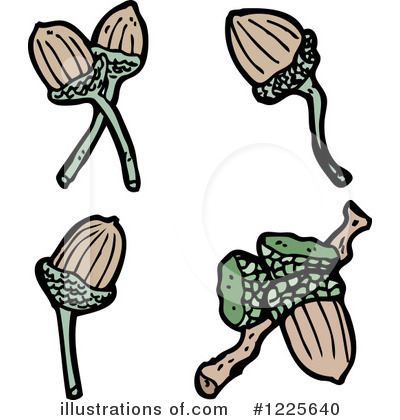 Royalty-Free (RF) Acorn Clipart Illustration by lineartestpilot - Stock Sample #1225640