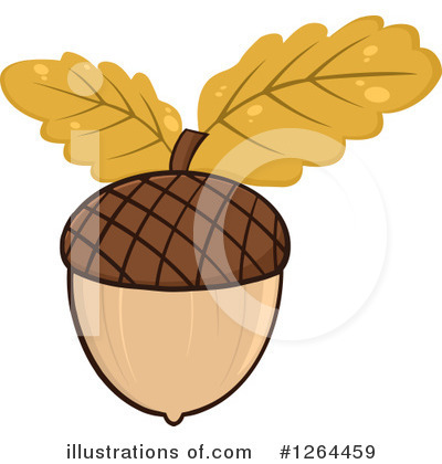 Royalty-Free (RF) Acorn Clipart Illustration by Hit Toon - Stock Sample #1264459