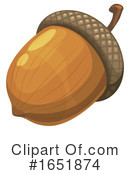 Acorn Clipart #1651874 by Vector Tradition SM