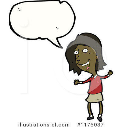 Royalty-Free (RF) African American Girl Clipart Illustration by lineartestpilot - Stock Sample #1175037