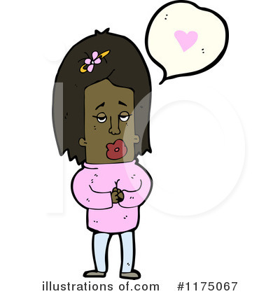 Royalty-Free (RF) African American Girl Clipart Illustration by lineartestpilot - Stock Sample #1175067