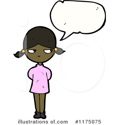 Royalty-Free (RF) African American Girl Clipart Illustration by lineartestpilot - Stock Sample #1175075