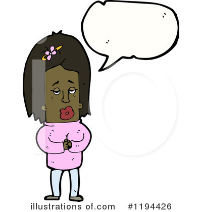 Royalty-Free (RF) African American Girl Clipart Illustration by lineartestpilot - Stock Sample #1194426