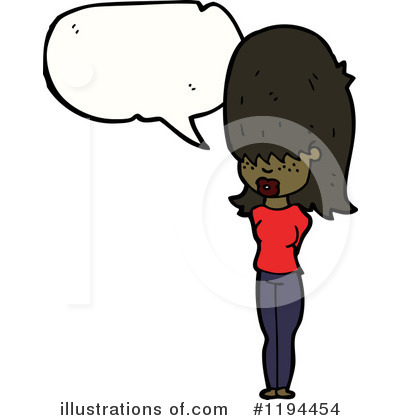 Royalty-Free (RF) African American Girl Clipart Illustration by lineartestpilot - Stock Sample #1194454