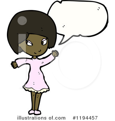 Royalty-Free (RF) African American Girl Clipart Illustration by lineartestpilot - Stock Sample #1194457