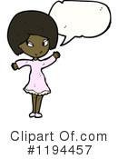 African American Girl Clipart #1194457 by lineartestpilot