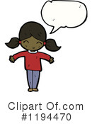 African American Girl Clipart #1194470 by lineartestpilot