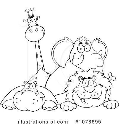 Royalty-Free (RF) African Animals Clipart Illustration by Hit Toon - Stock Sample #1078695