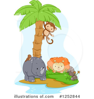 Royalty-Free (RF) African Animals Clipart Illustration by BNP Design Studio - Stock Sample #1252844