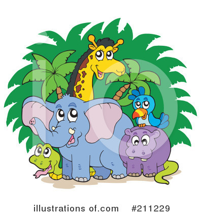 Royalty-Free (RF) African Animals Clipart Illustration by visekart - Stock Sample #211229