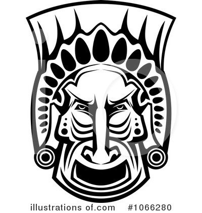 African Mask Clipart #1066280 by Vector Tradition SM