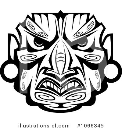 Tribal Mask Clipart #1066345 by Vector Tradition SM