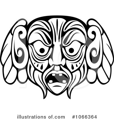 Tribal Mask Clipart #1066364 by Vector Tradition SM