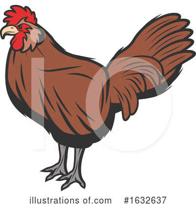 Hen Clipart #1632637 by Vector Tradition SM
