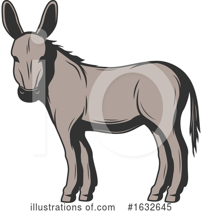 Donkey Clipart #1632645 by Vector Tradition SM