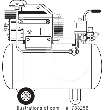 Royalty-Free (RF) Air Compressor Clipart Illustration by Lal Perera - Stock Sample #1783256