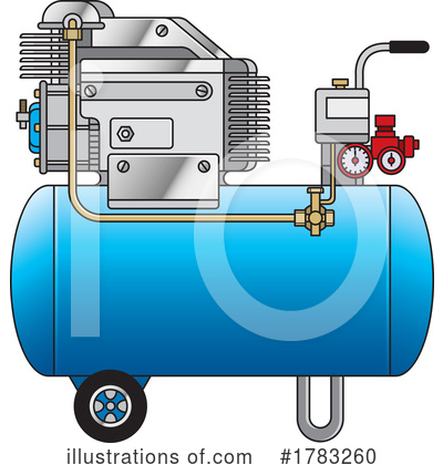 Royalty-Free (RF) Air Compressor Clipart Illustration by Lal Perera - Stock Sample #1783260