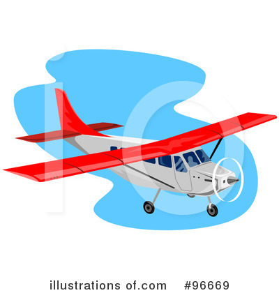 Royalty-Free (RF) Aircraft Clipart Illustration by patrimonio - Stock Sample #96669