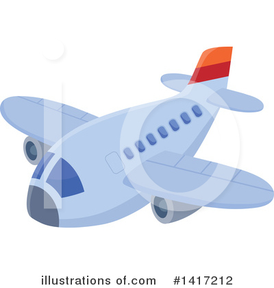 Royalty-Free (RF) Airliner Clipart Illustration by visekart - Stock Sample #1417212