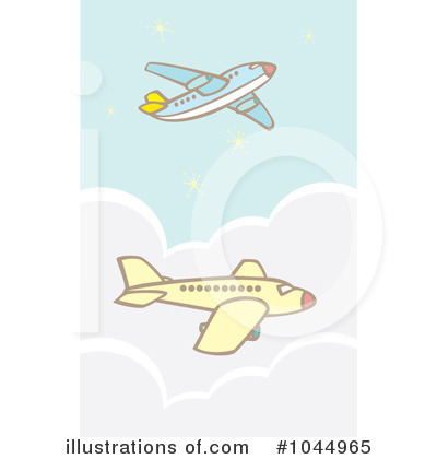Royalty-Free (RF) Airplane Clipart Illustration by xunantunich - Stock Sample #1044965